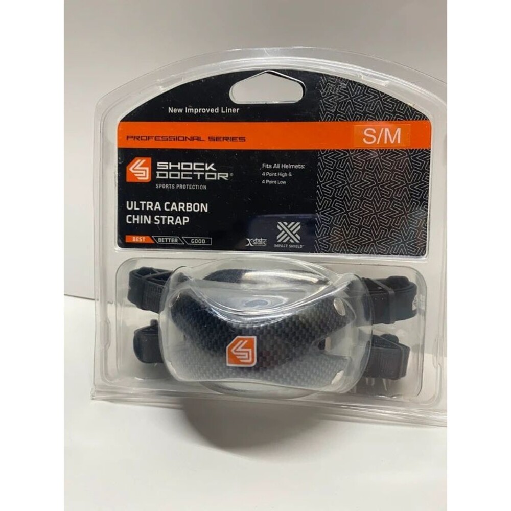 * Shock Doctor Ultra Carbon Chin Strap small new